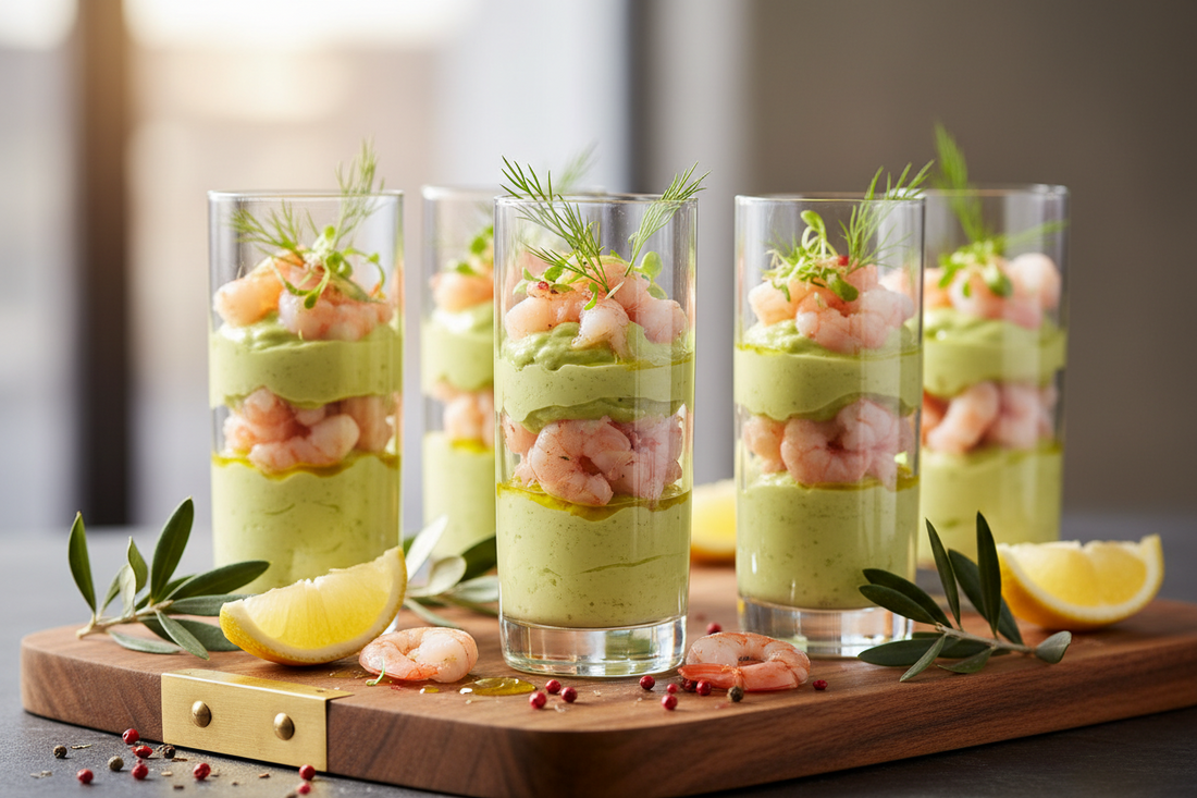 Verrines avocat-crevettes : la recette apéro chic et rapide